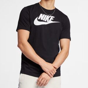 Nike Black Tee with White Logo